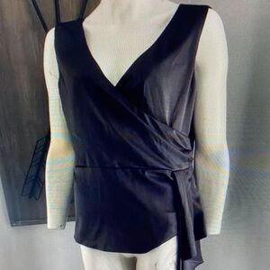 Elegant Black Wrap Top